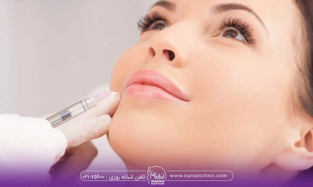 لحظه تزریق چربی به لب