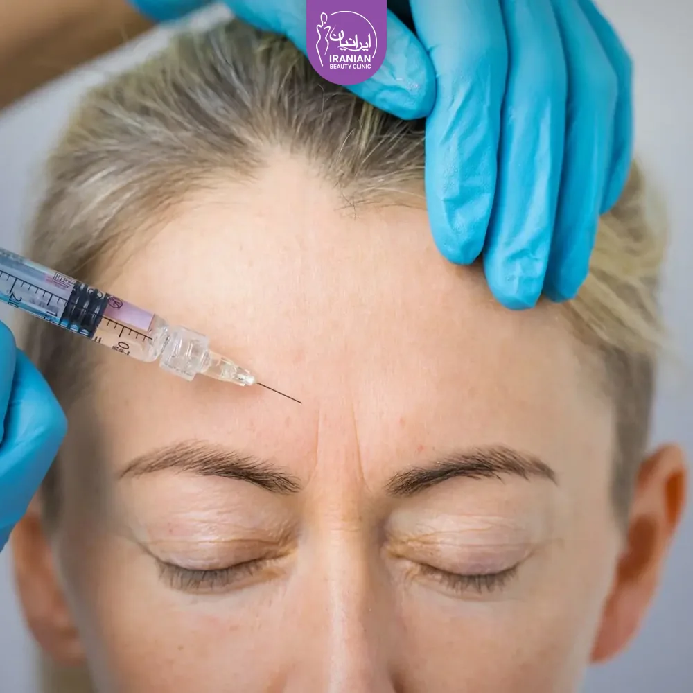 doctor injecting botox to forehead