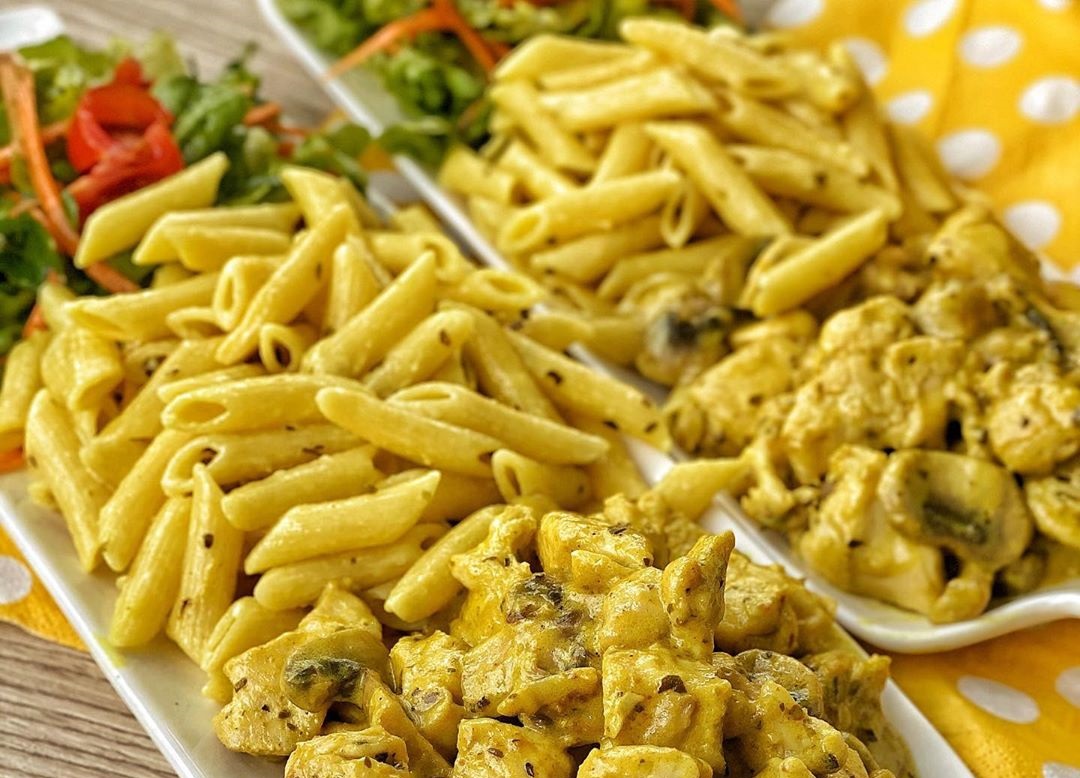 پاستا با مرغ - غذای رژیمی با مرغ