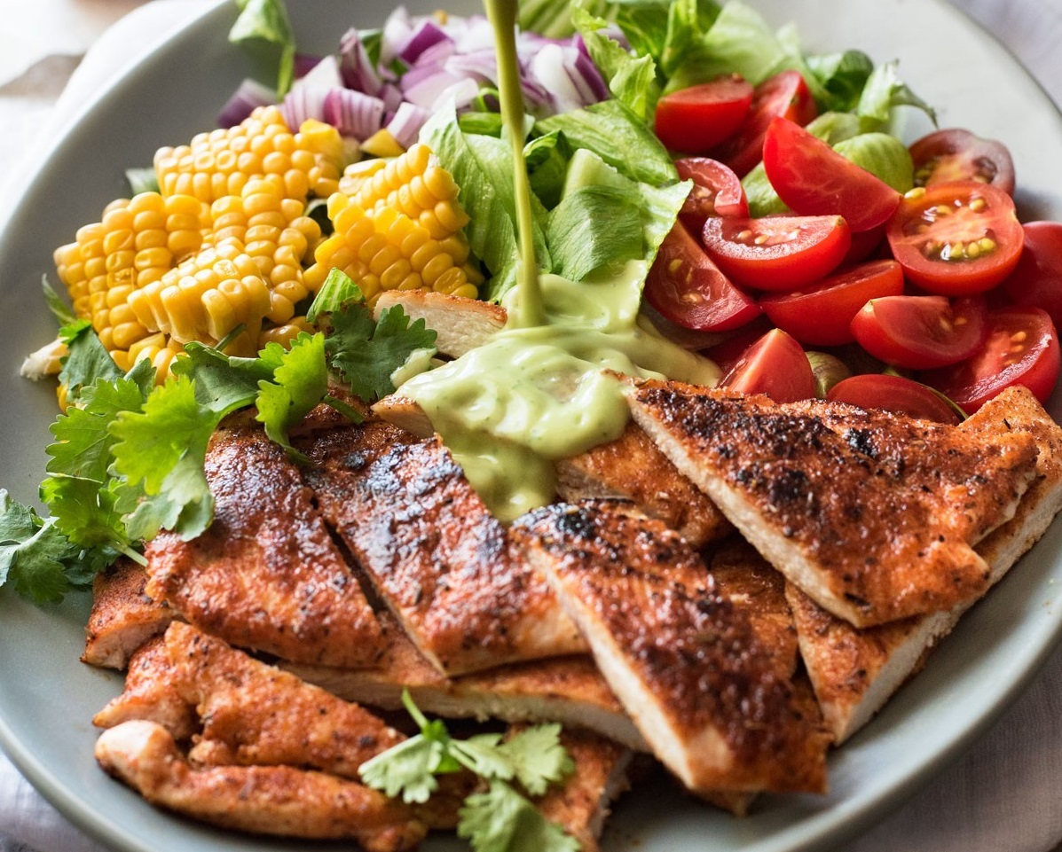 مرغ گریل شده - غذای رژیمی با مرغ