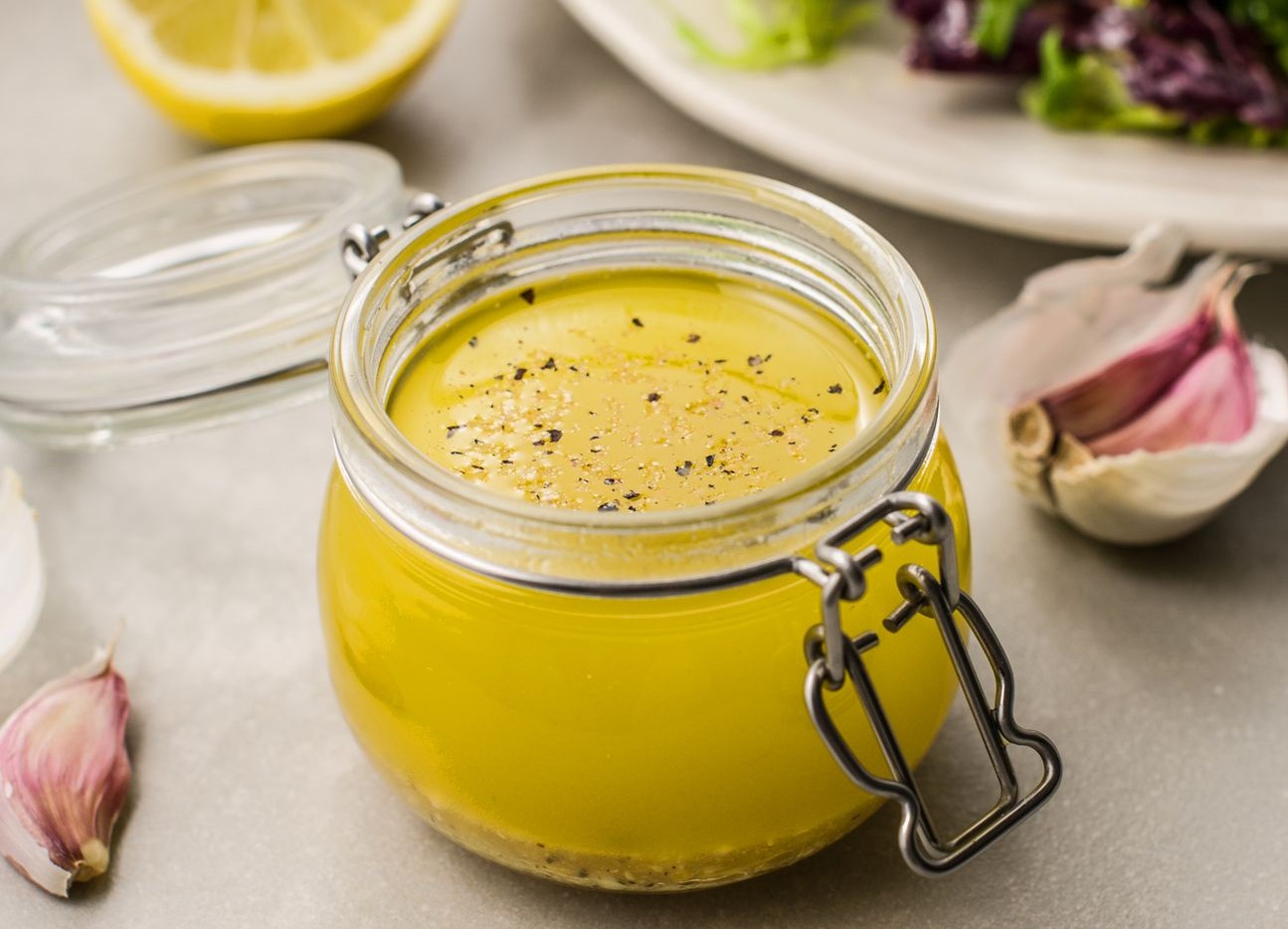 سس سرکه و لیمو برای سالاد - سس رژیمی برای سالاد