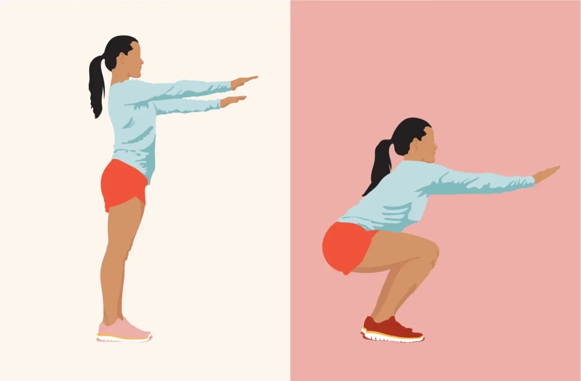 حرکت اسکوات - حرکت اسکوات در خانه