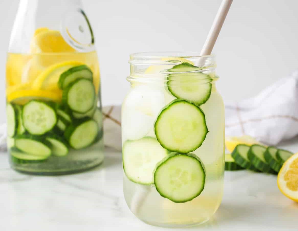 دتاکس واتر برای لاغری - دتاکس واتر خیار و لیمو