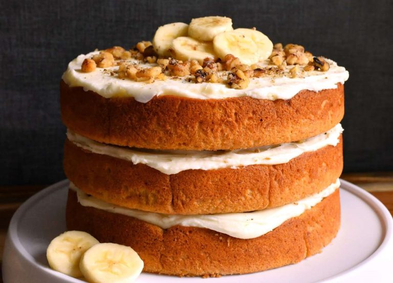 کیک رژیمی با موز