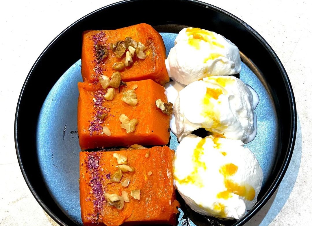 کدو حلوایی با بستنی - طرز تهیه کدو حلوایی