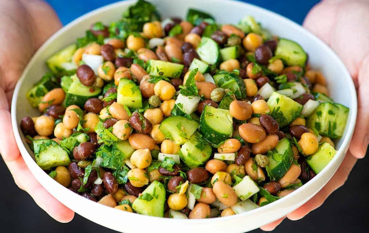 سالاد لوبیا - غذای رژیمی سریع و آسان