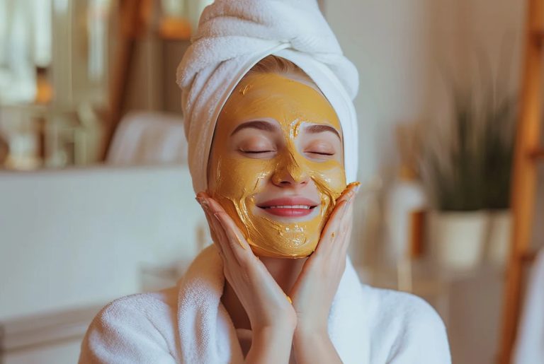 ماسک زردچوبه و گلاب برای صورت