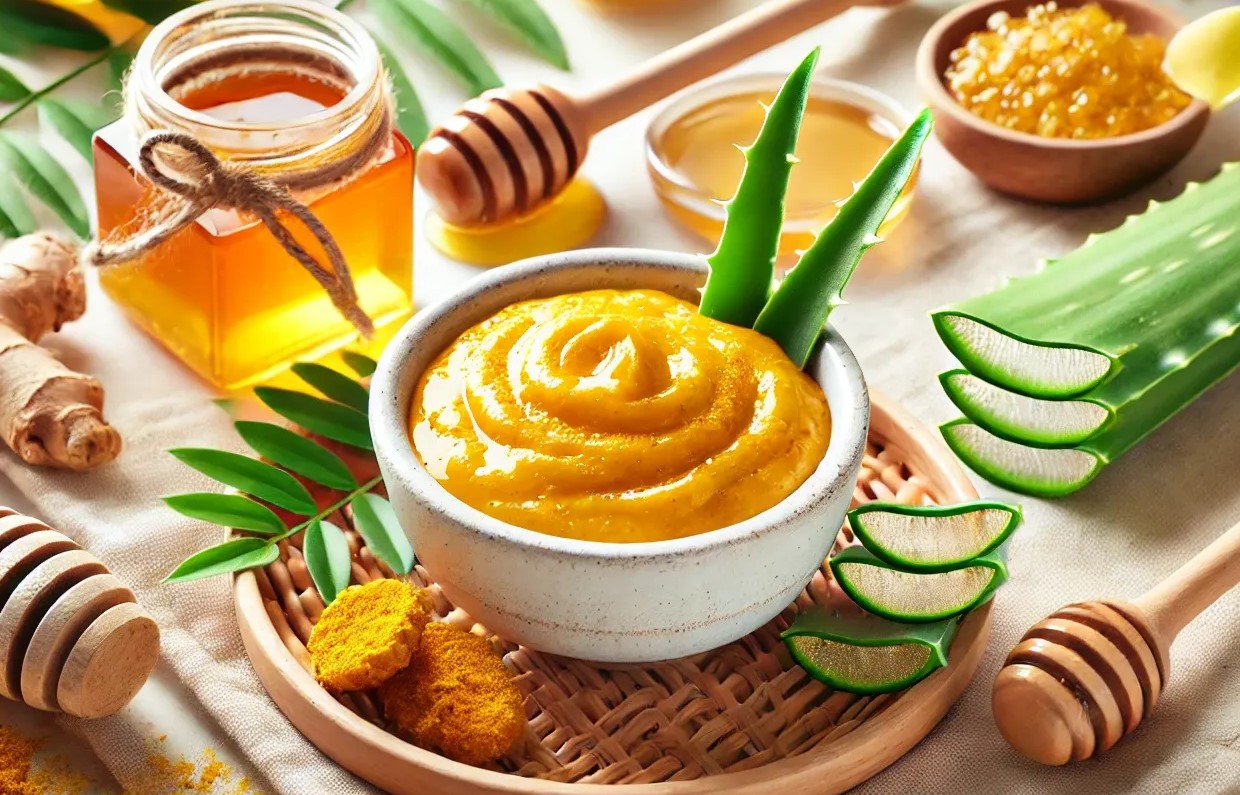 ماسک خانگی روشن کننده - ماسک زردچوبه و گلاب برای صورت