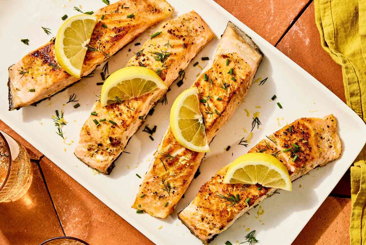 ماهی گریل شده - بهترین ناهار برای لاغری شکم