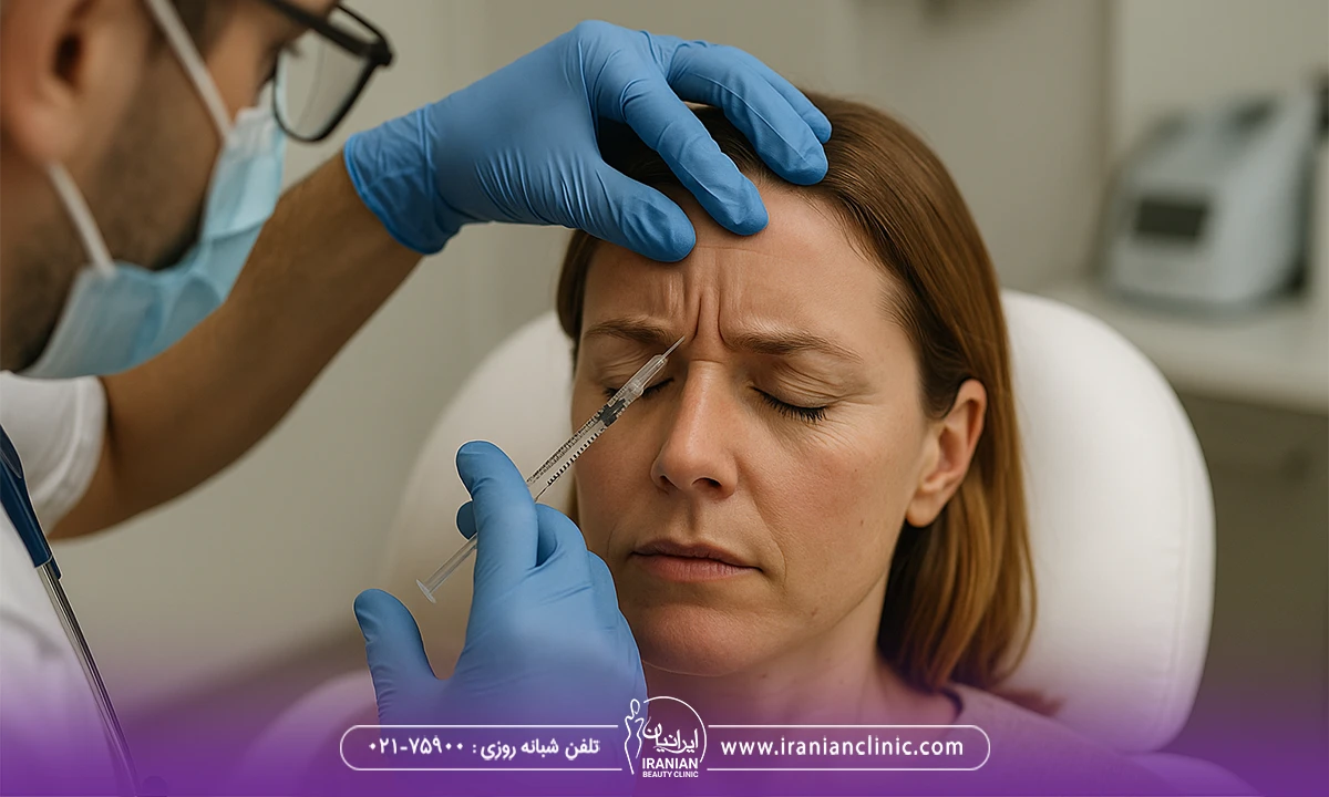 تزریق بوتاکس در پیشانی