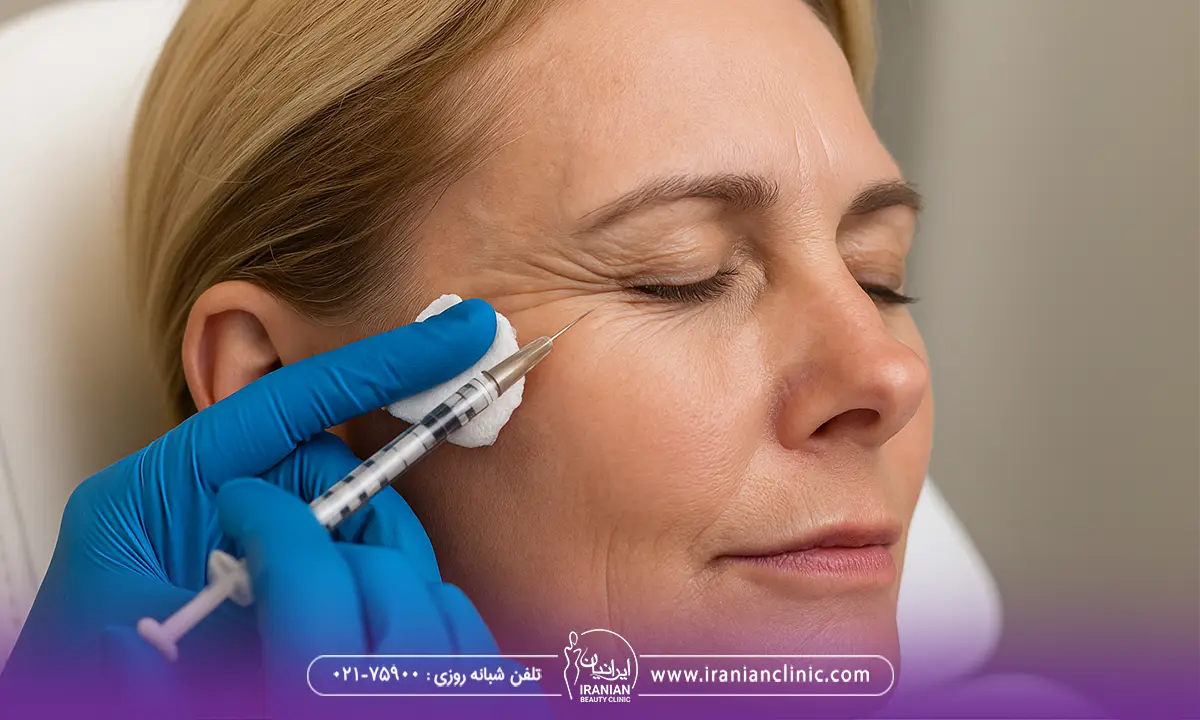 تزریق بوتاکس پنجه کلاغی