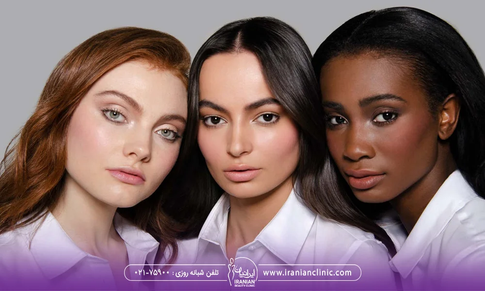 تصویر سه دختر با سه رنگ پوست مختلف با نژاد های مختلف - ماندگاری لیزر موهای زائد