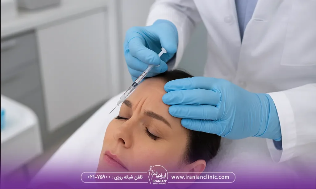 تزریق بوتاکس پیشانی