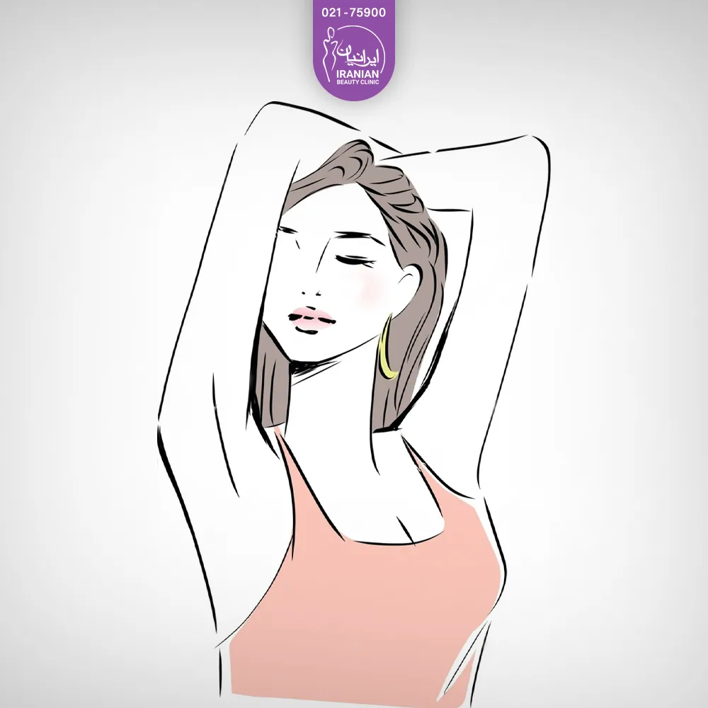 دختری که لباس صورتی دارد و دستانش را بالا گرفته است - لیزر موهای زائد زیر بغل