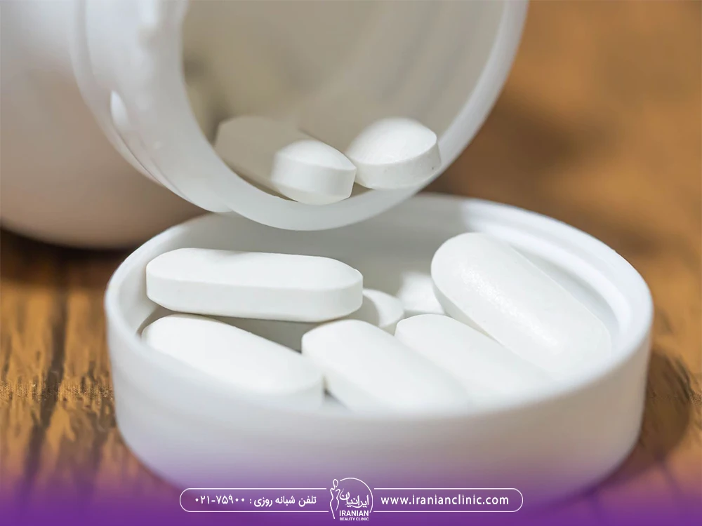 عکس قرص منیزیم به همراه بطری قرص