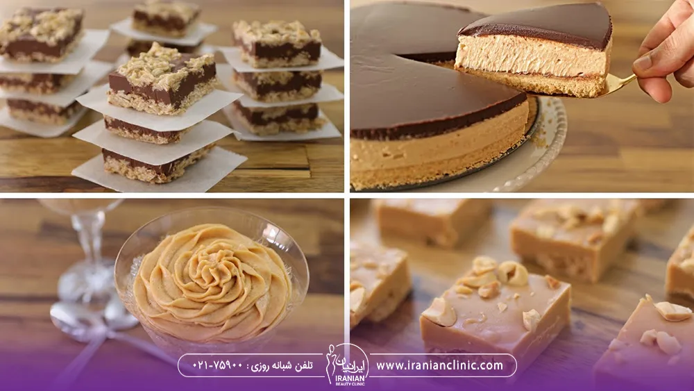 عکس 4 غذای مختلف با استفاده از کره بادام زمینی