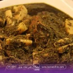 یک ظرف خورشت خوری که در آن خورش ریواس ریخته شده است - خورش ریواس رژیمی برای لاغری