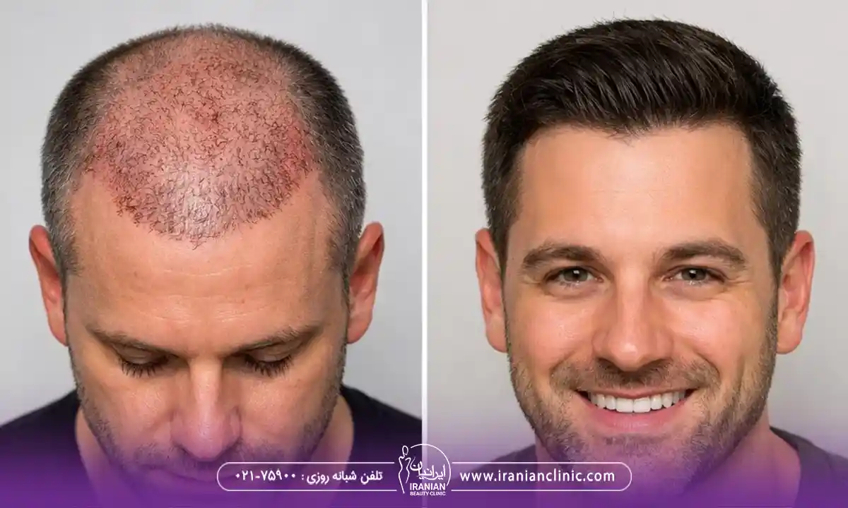 نتیجه کاشت مو در کلینیک زیبایی ایرانیان در دوره های مختلف